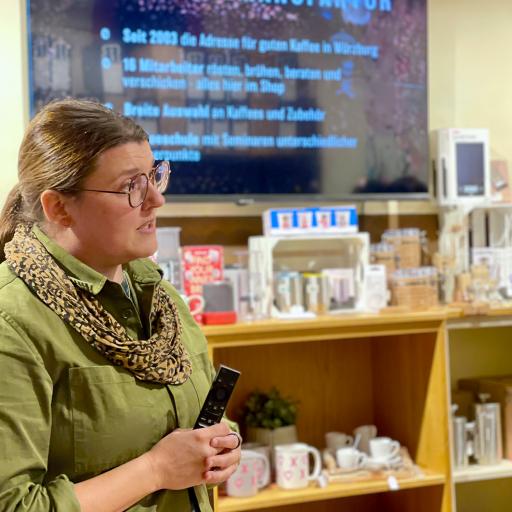 Carina Schneider, Inhaberin der Kaffeemanufaktur Würzburg