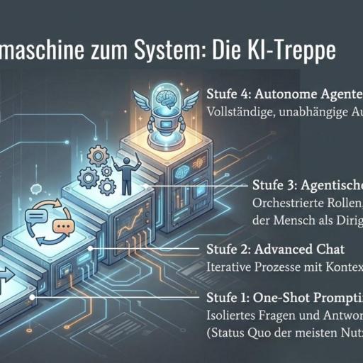 Bernhard stellte sein Modell der „KI-Treppe“ vor. 